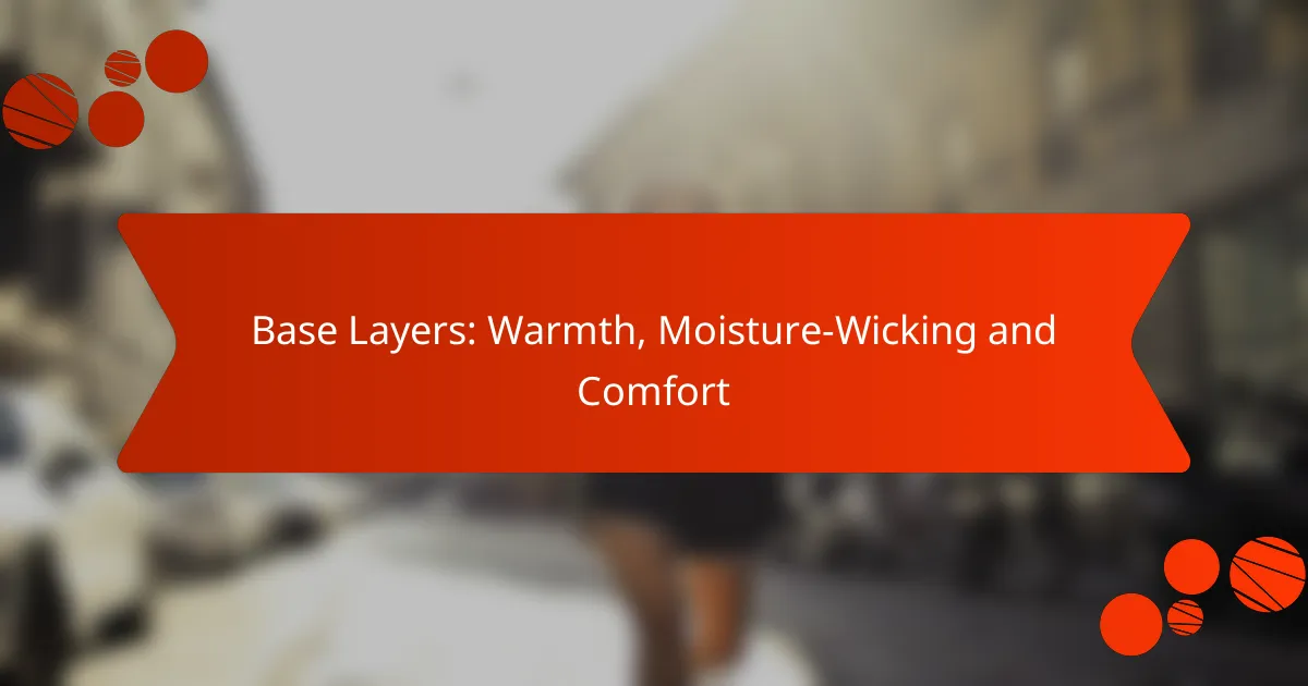 Base Layers: Warmth, Moisture-Wicking and Comfort