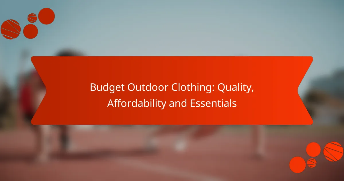 Budget Outdoor Clothing: Quality, Affordability and Essentials