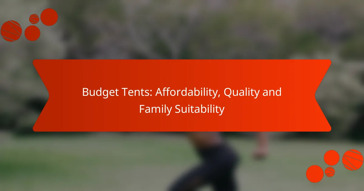 Budget Tents: Affordability, Quality and Family Suitability