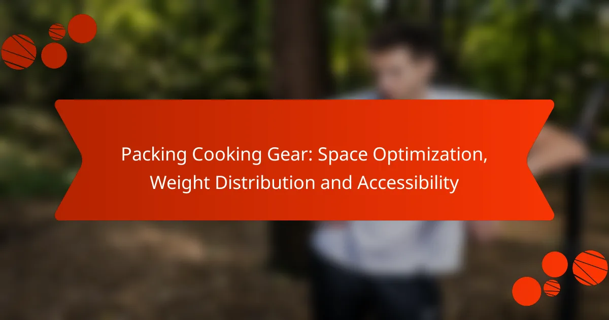 Packing Cooking Gear: Space Optimization, Weight Distribution and Accessibility