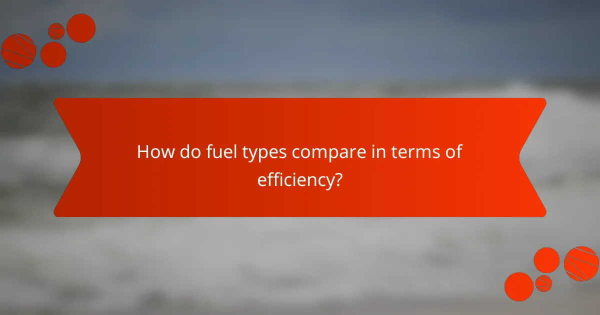 How do fuel types compare in terms of efficiency?