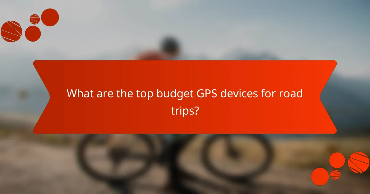 What are the top budget GPS devices for road trips?