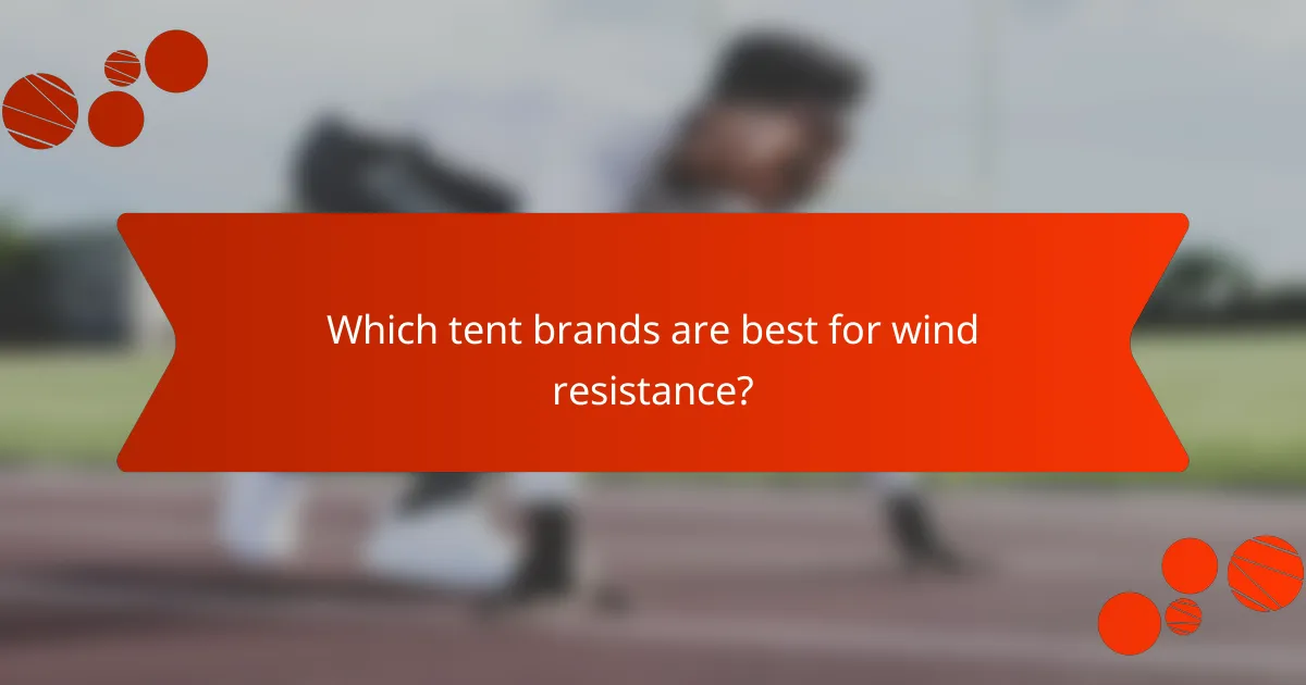 Which tent brands are best for wind resistance?